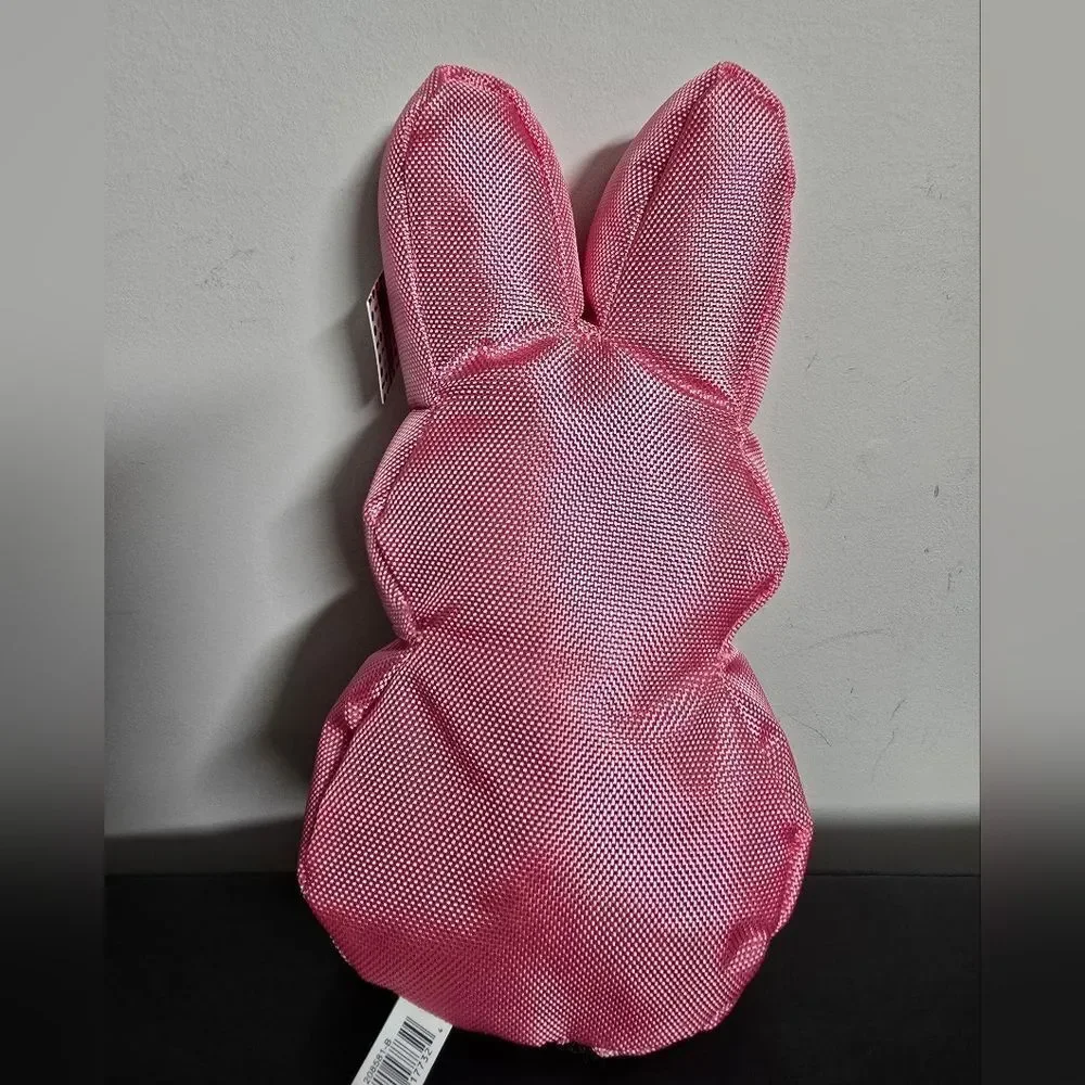Nwt Easter Pink Peeps Bunny Squeak Dog Toy Plush 10,5